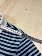 Polo Lacoste Uomo a Righe Blu e Azzurre con Colletto Bianco