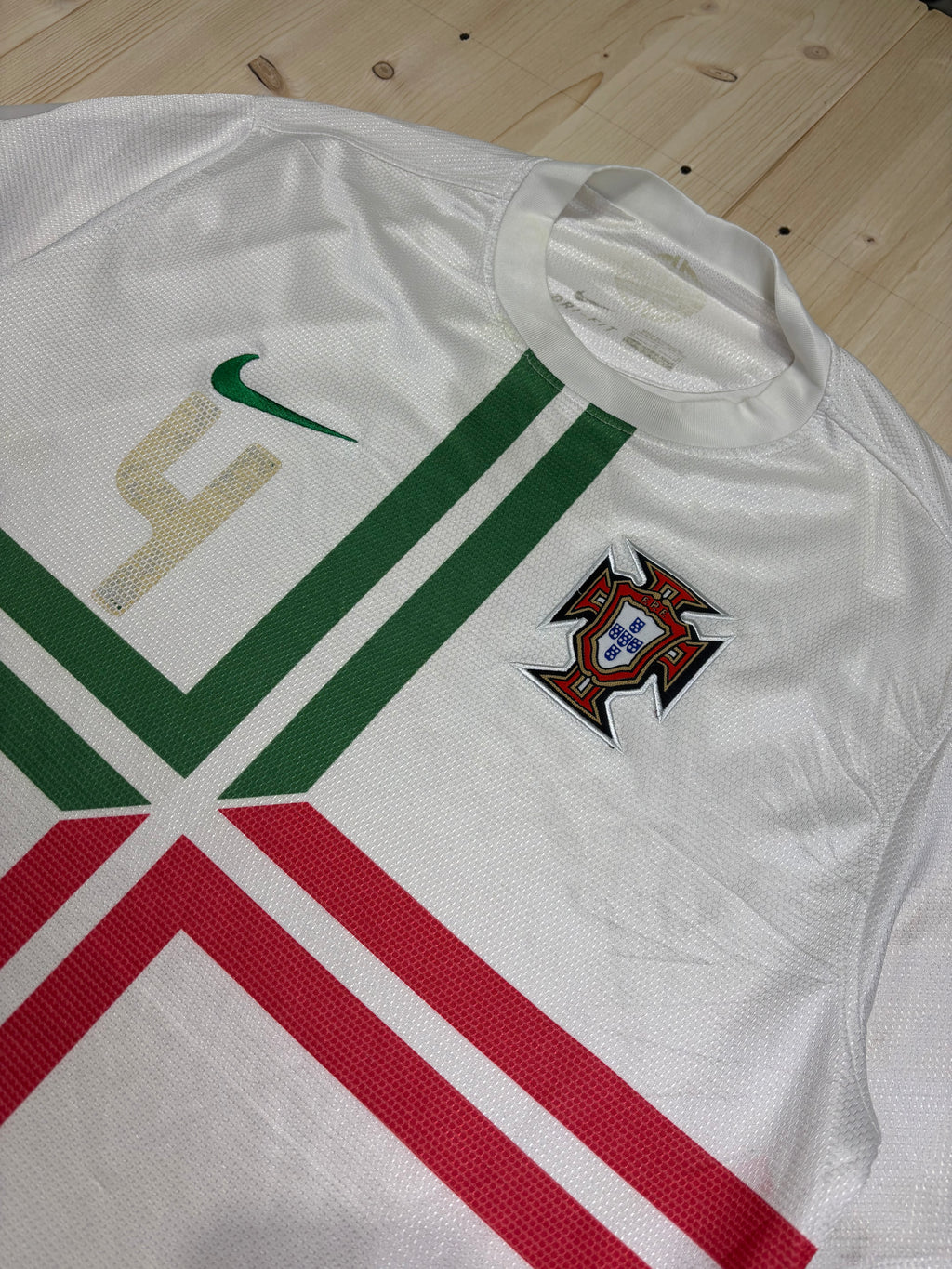Maglia Nazionale Portogallo Away Euro 2012 Nike #4 Bianca