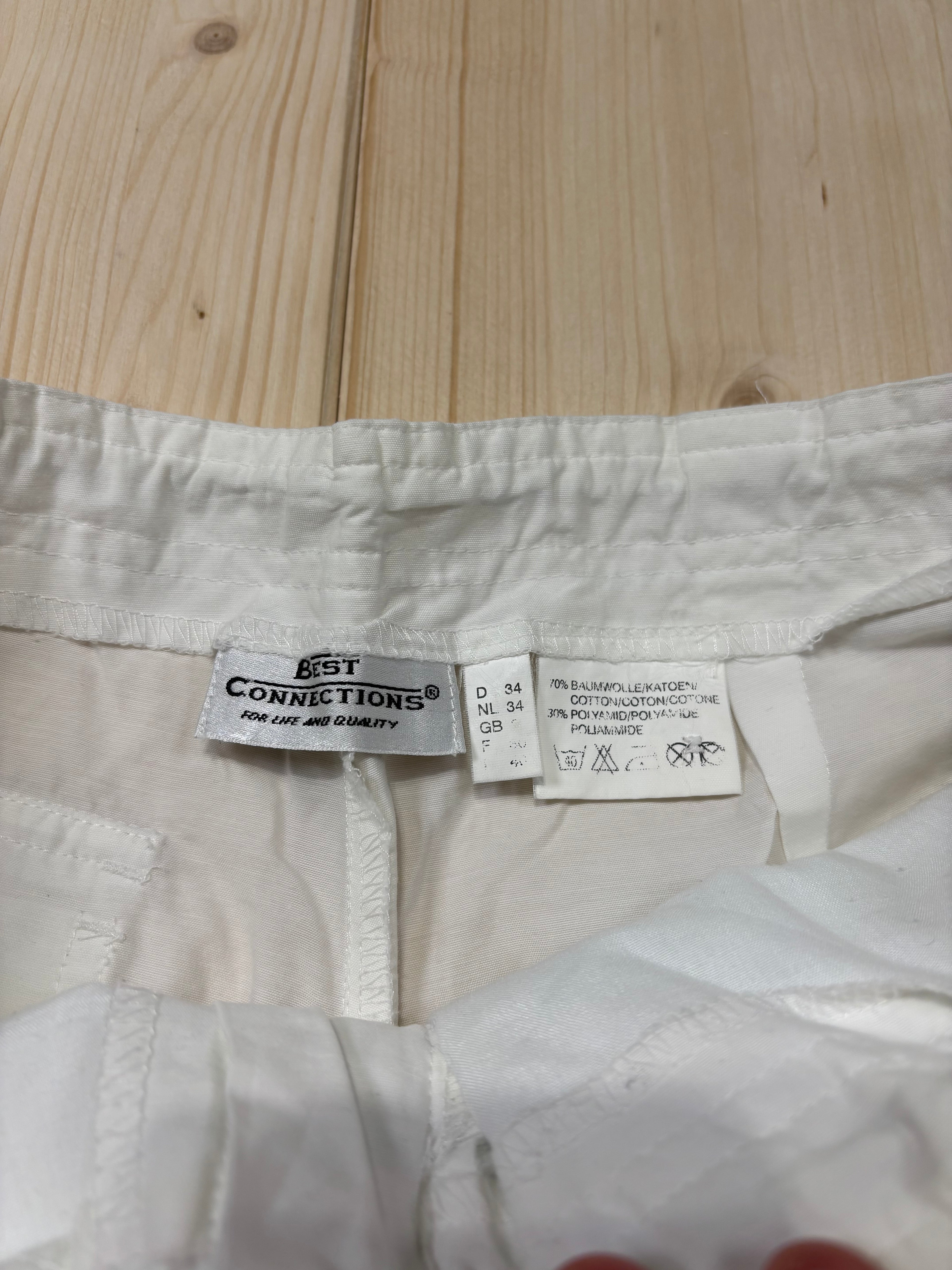Pantalone Cargo Donna Bianco Vintage