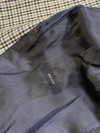 Vintage Schmitt & Lair Blazer Wool & Silk – Micro Check Blu & Bianco, Made in Germany