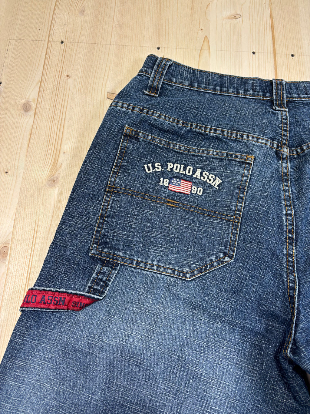 Bermuda Vintage U.S. Polo Assn. Denim Carpenter Ricamato