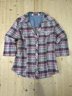 Camicia Donna Jennyfer a Quadri Rosa Y2K Vintage