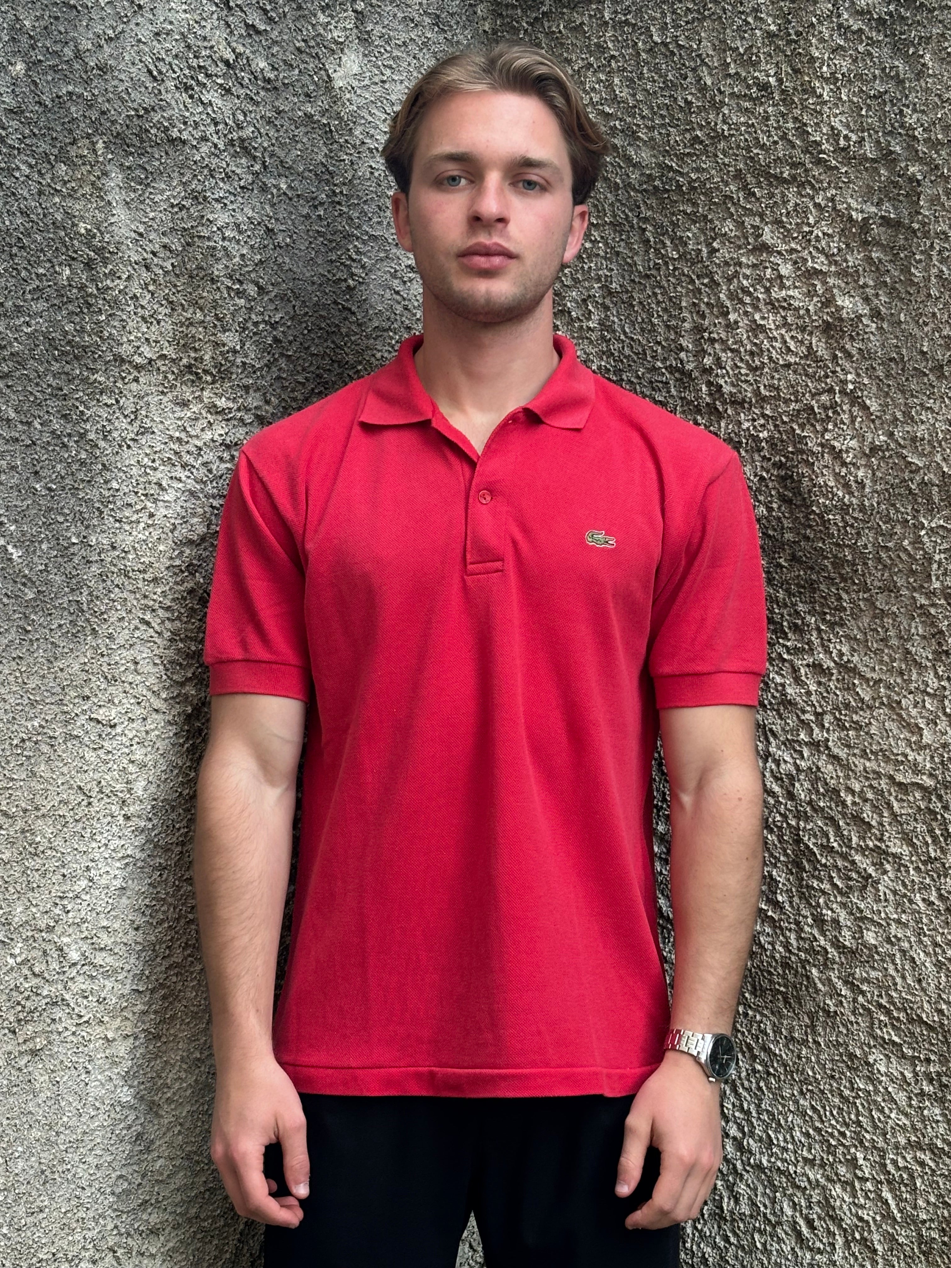 Polo Lacoste Uomo Rossa con Logo Ricamato – Regular Fit