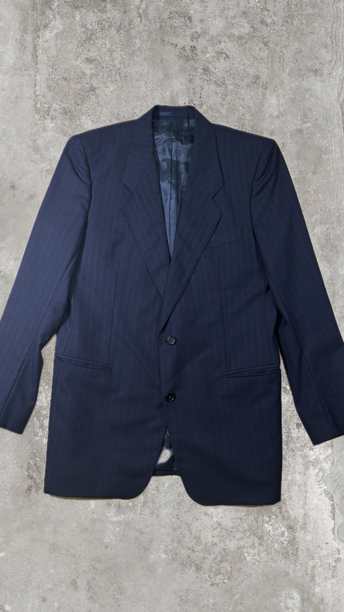 BOSS by Hugo Boss Navy Pinstripe Pure New Wool Blazer