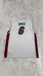 Miami Heat LeBron James #6 White NBA Jersey