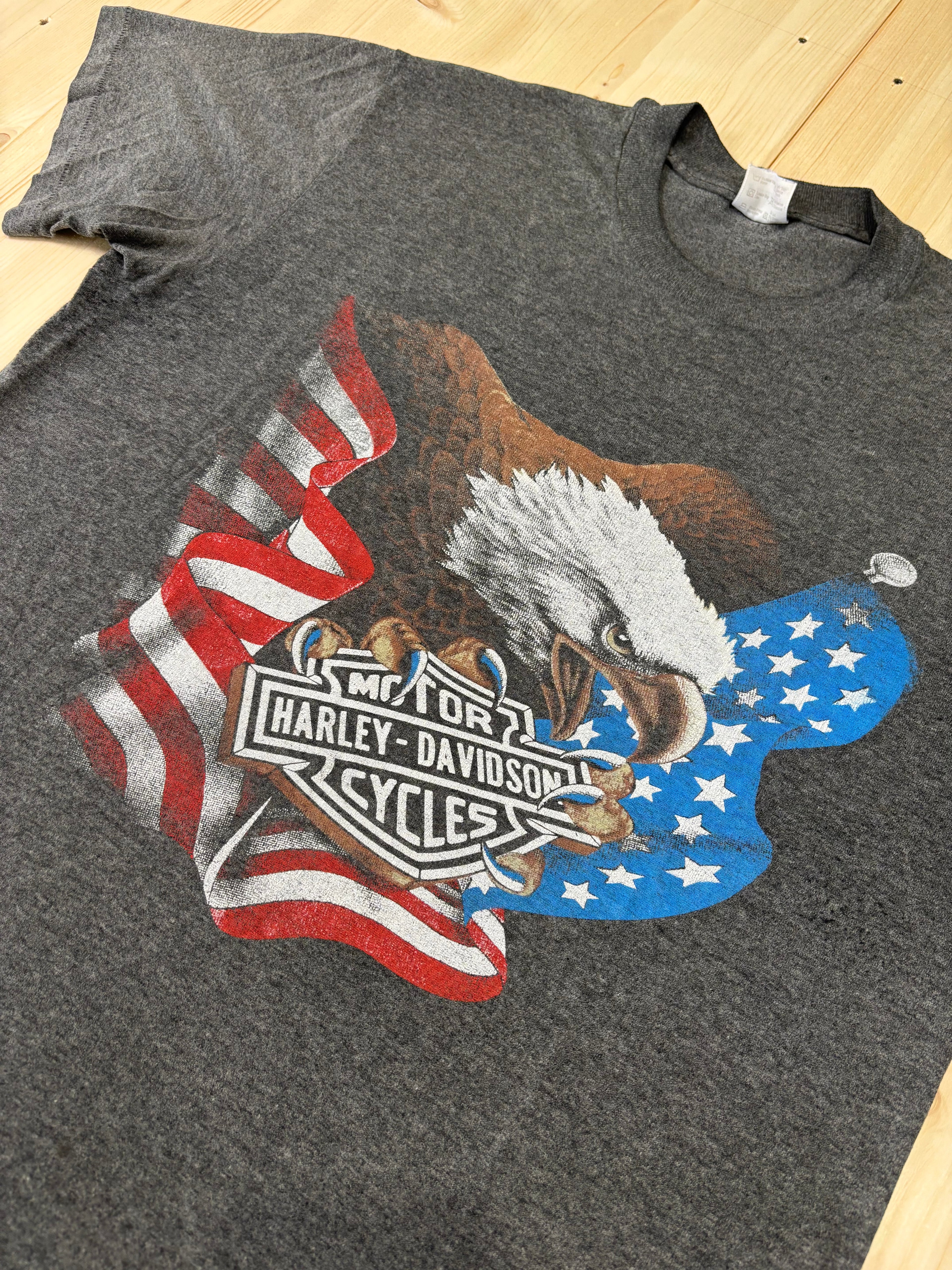 T-Shirt Harley-Davidson Eagle USA Grigia