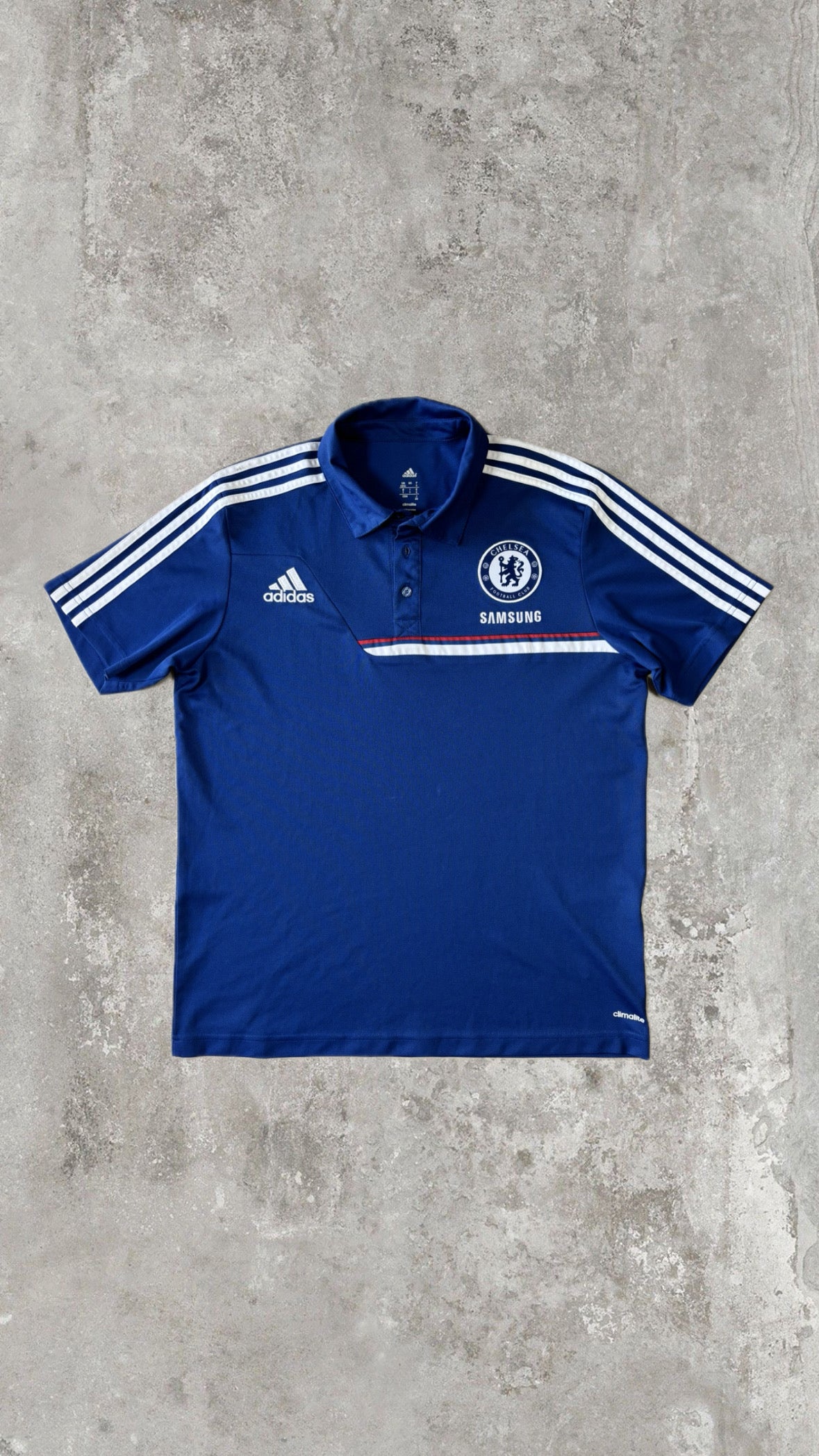 Adidas Chelsea FC Samsung Climalite Polo Shirt Blue 2013/14