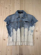 Gilet Donna D&G Denim Smanicato Tie-Dye Vintage