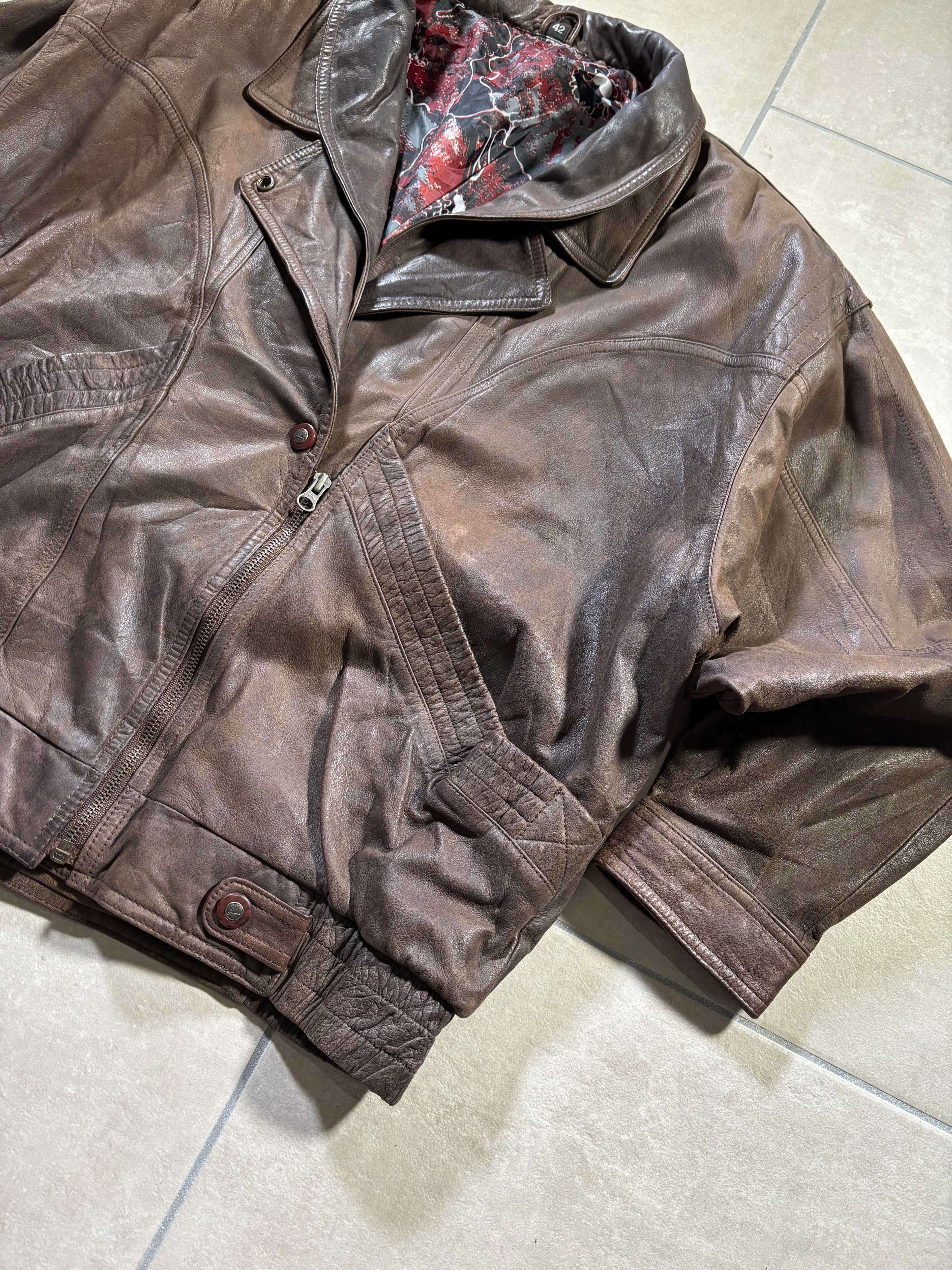 Bomber Vintage 80s in Pelle