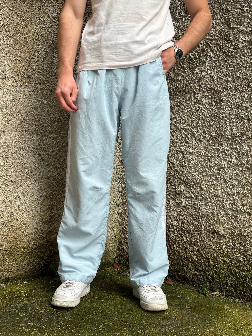 Reebok Vintage Blue Wide Leg Track Pants