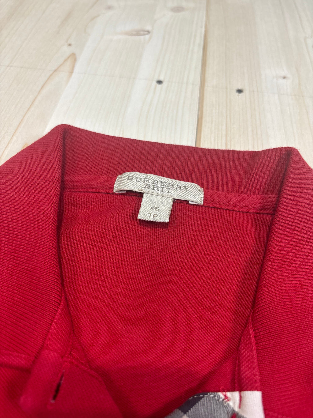 Polo Burberry Rossa Vintage