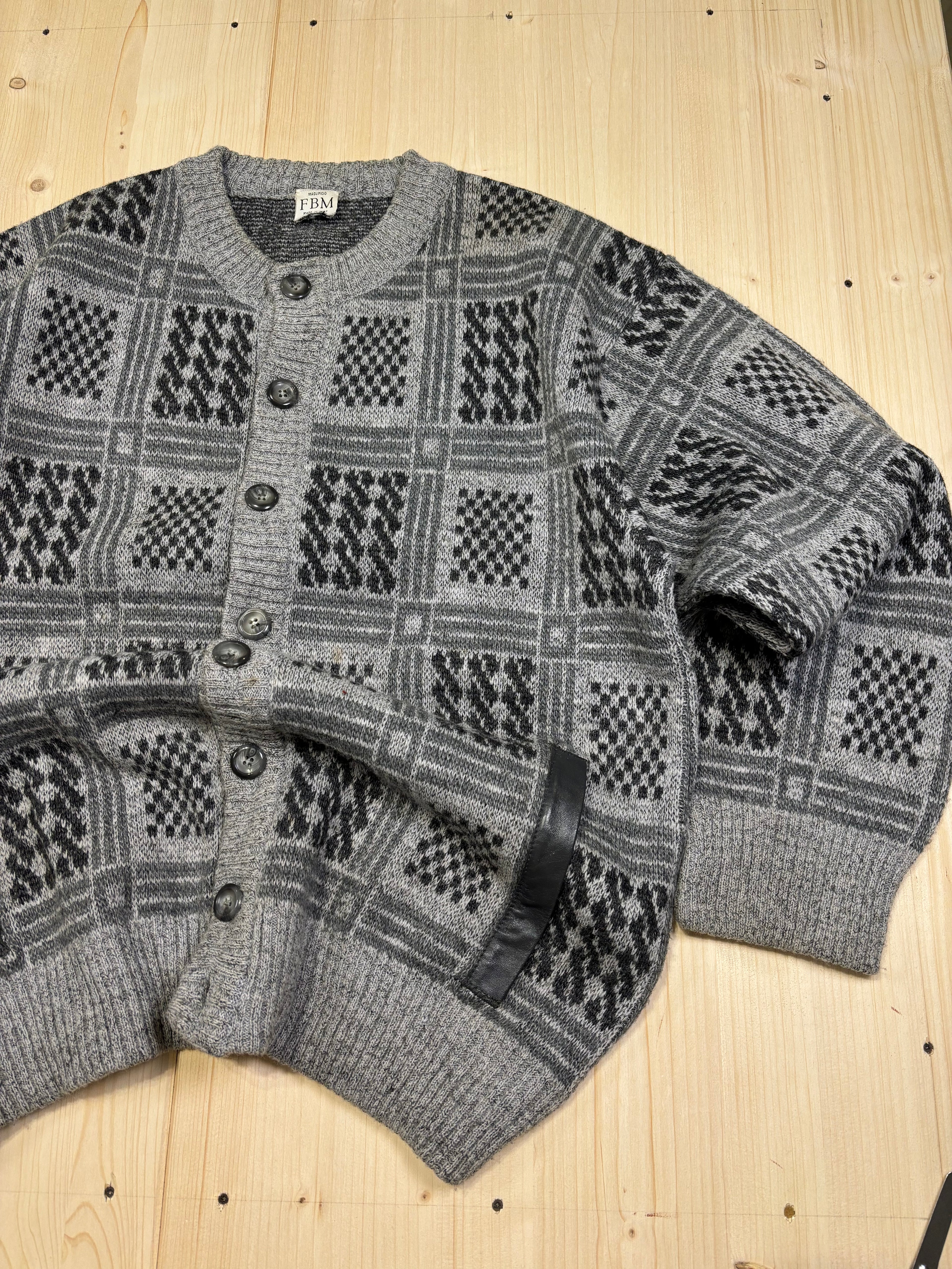 Cardigan Vintage Anni 90 in Misto Lana