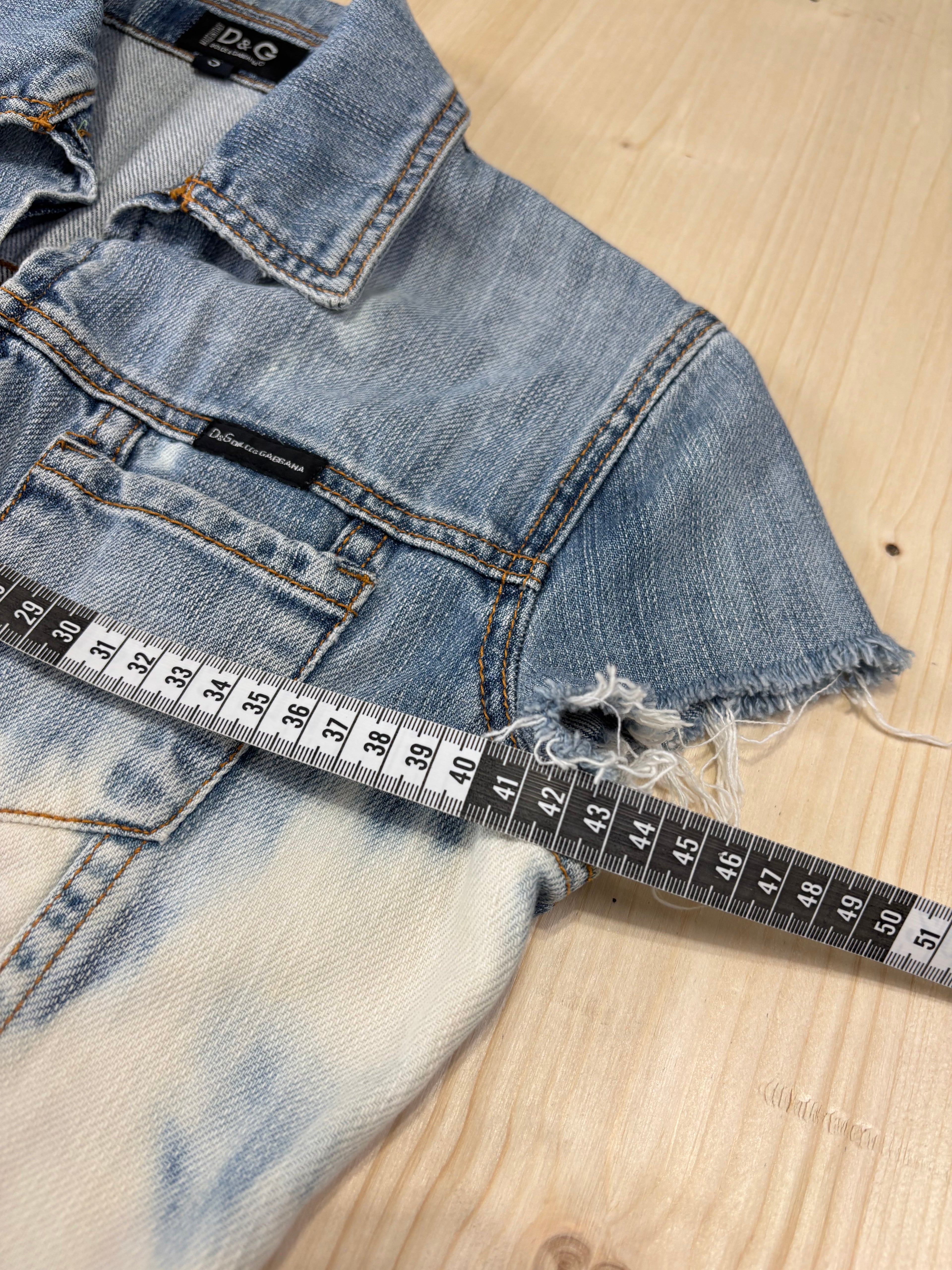 Gilet Donna D&G Denim Smanicato Tie-Dye Vintage