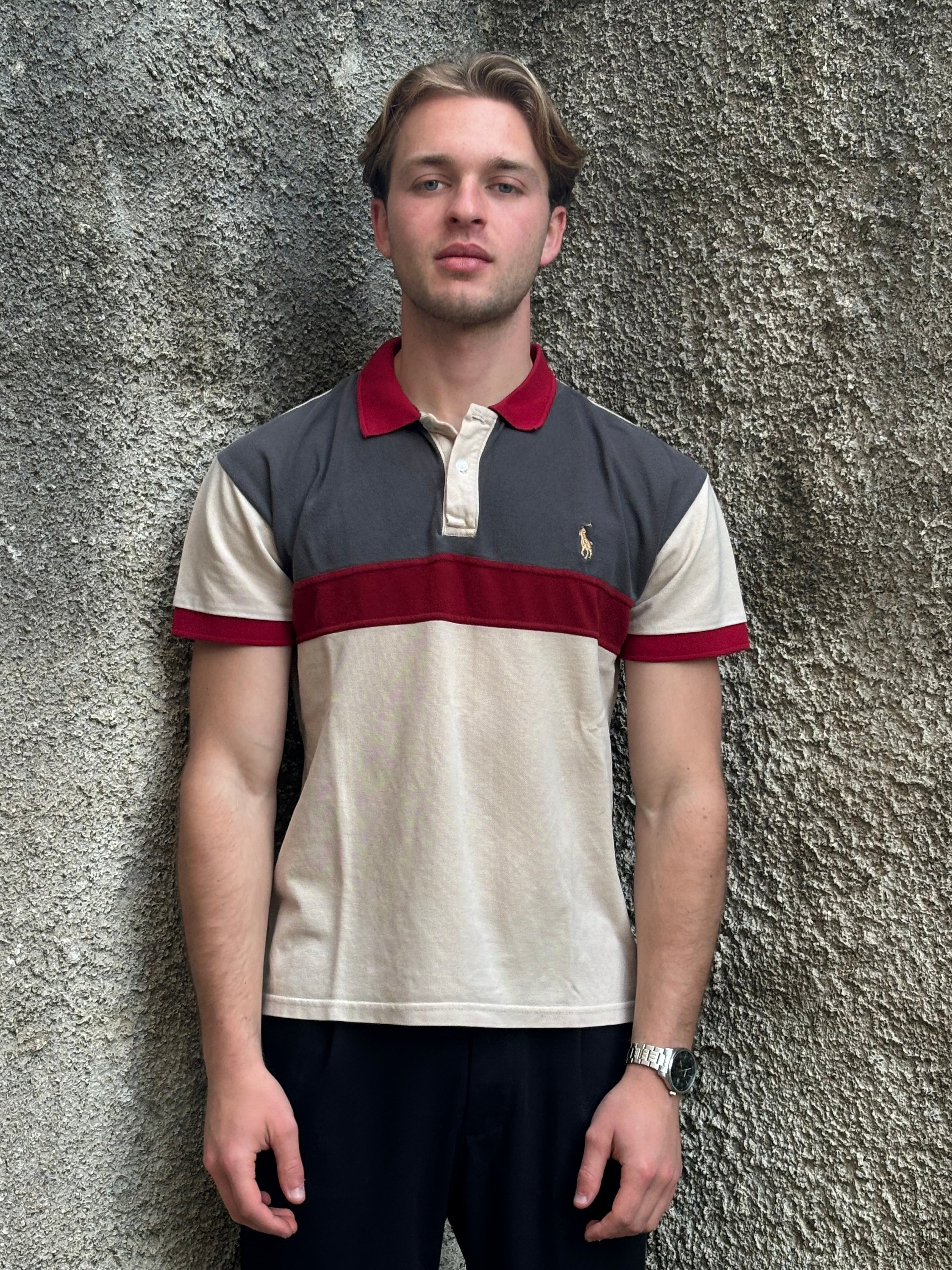 Polo Ralph Lauren Uomo Multicolor Color Block in Cotone con Logo