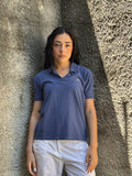 Polo Lacoste Vintage Blu Avio - Maglietta in Piqué Classica
