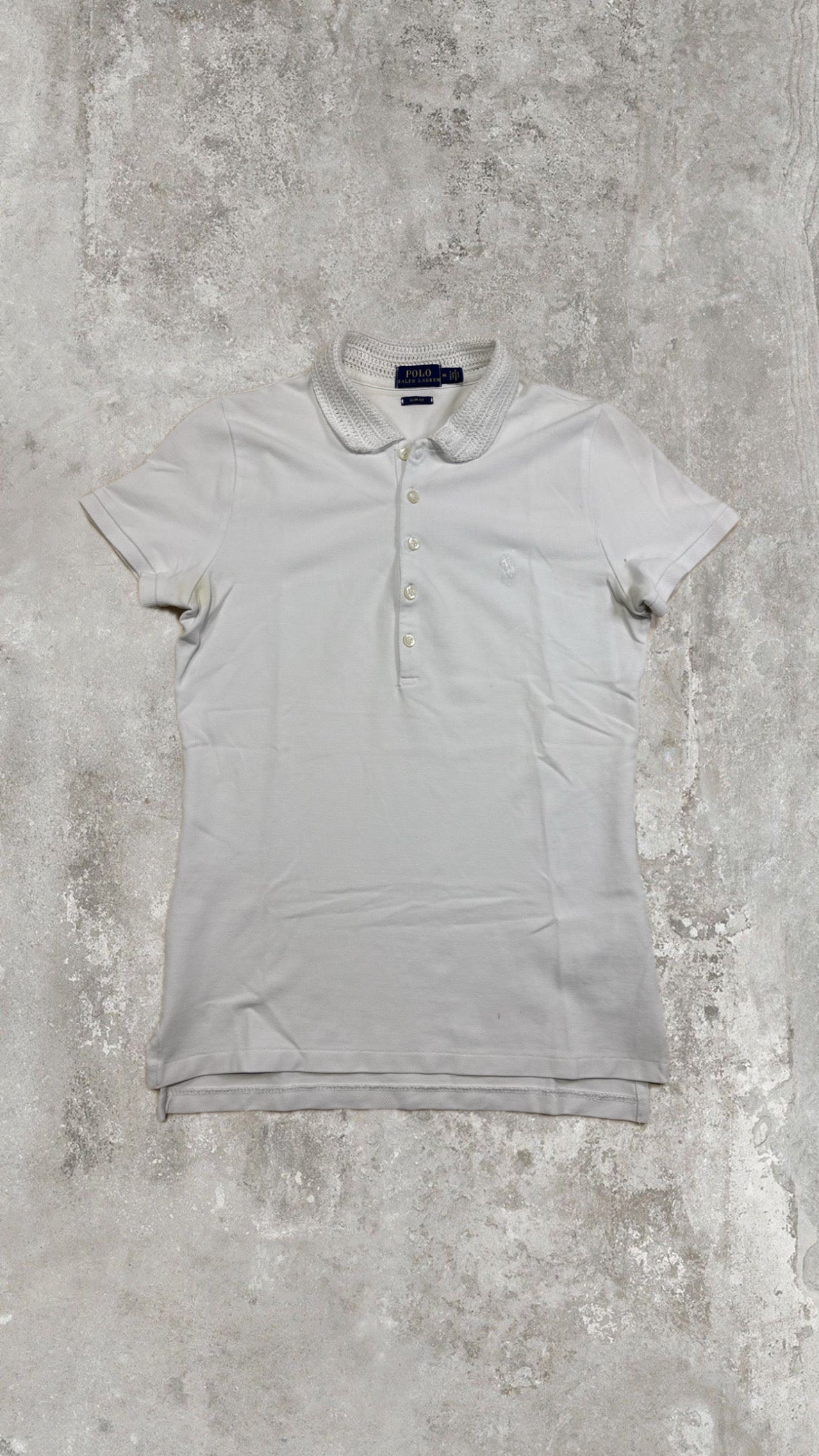 Polo Classica Ralph Lauren Bianca - Edizione Speciale Colletto Crochet / Uncinetto