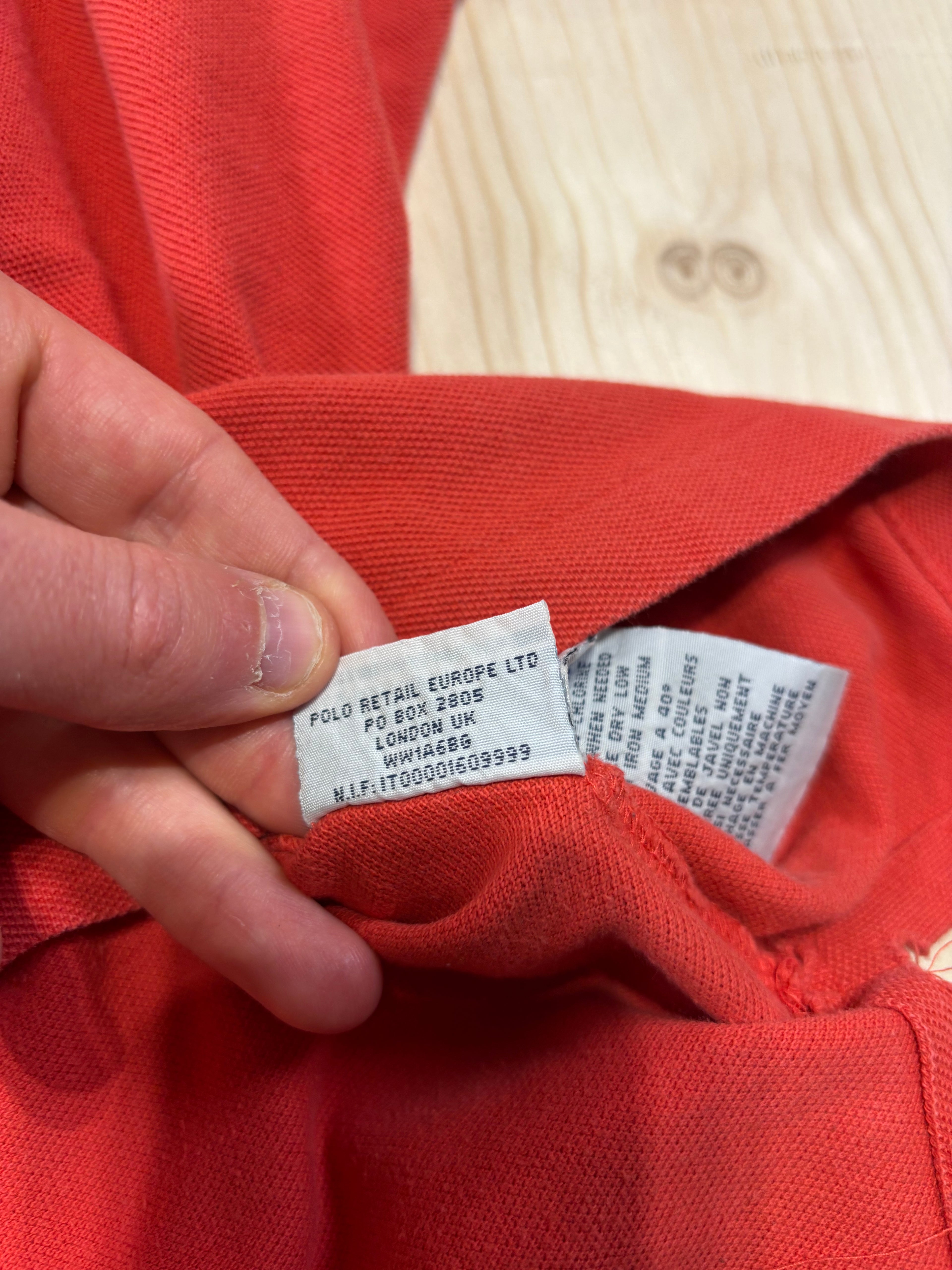 Polo Ralph Lauren Uomo Rossa con Logo Ricamato – Custom/Slim Fit