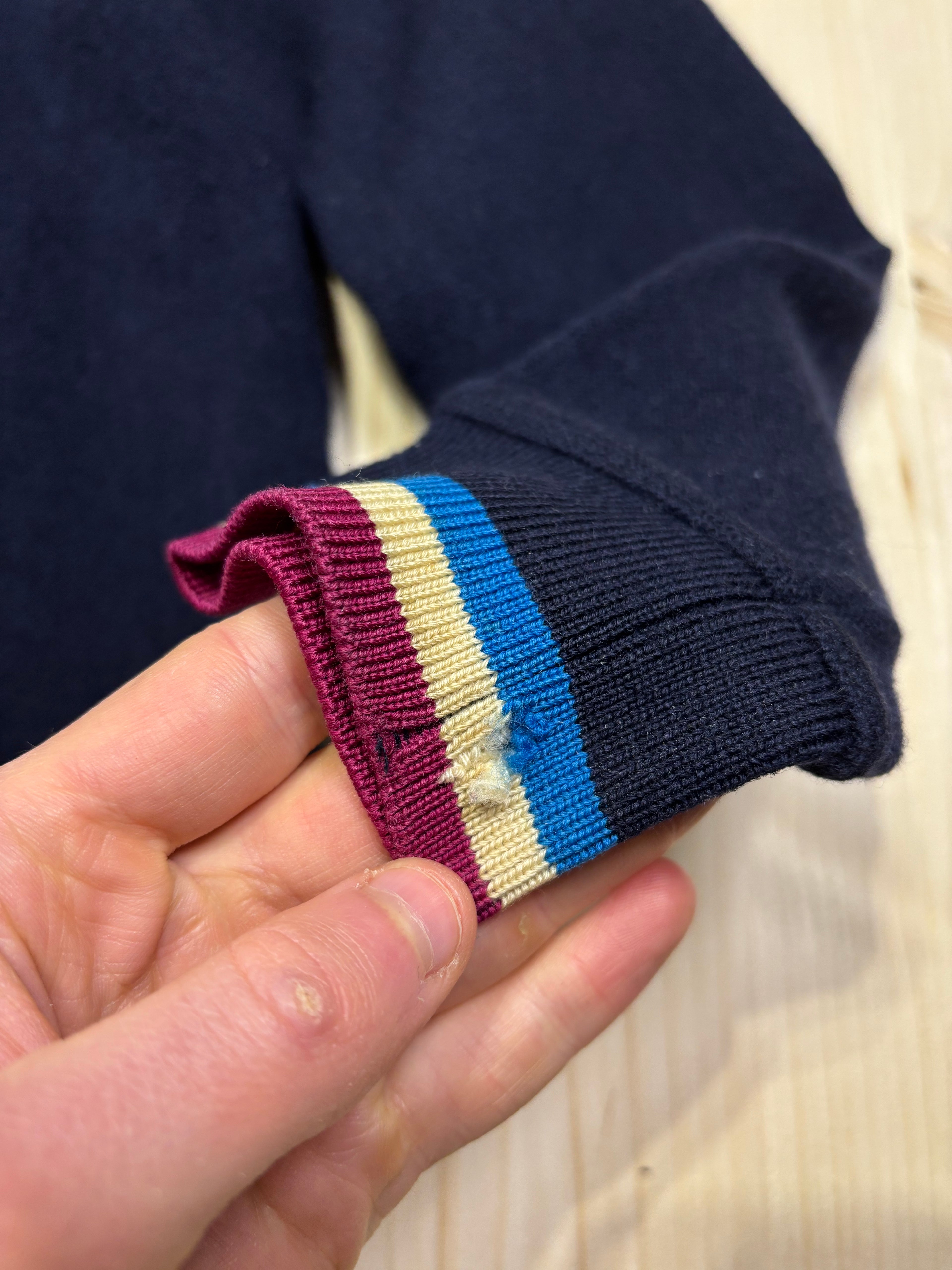 Lacoste Vintage Full-Zip Knit Jacket – Navy Blue