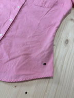 Camicia Donna Tommy Hilfiger Vintage Rosa con Colletto Bianco