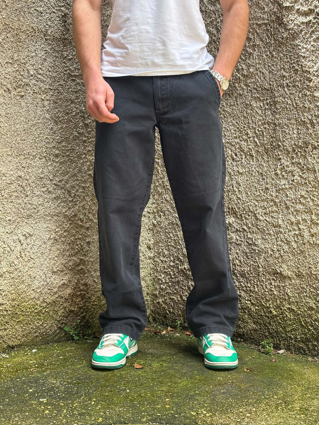 Dickies Slim Straight Pants Black – Pantalone Uomo Workwear Vintage