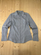 Camicia Donna Benetton Azzurra a Manica Lunga Vintage