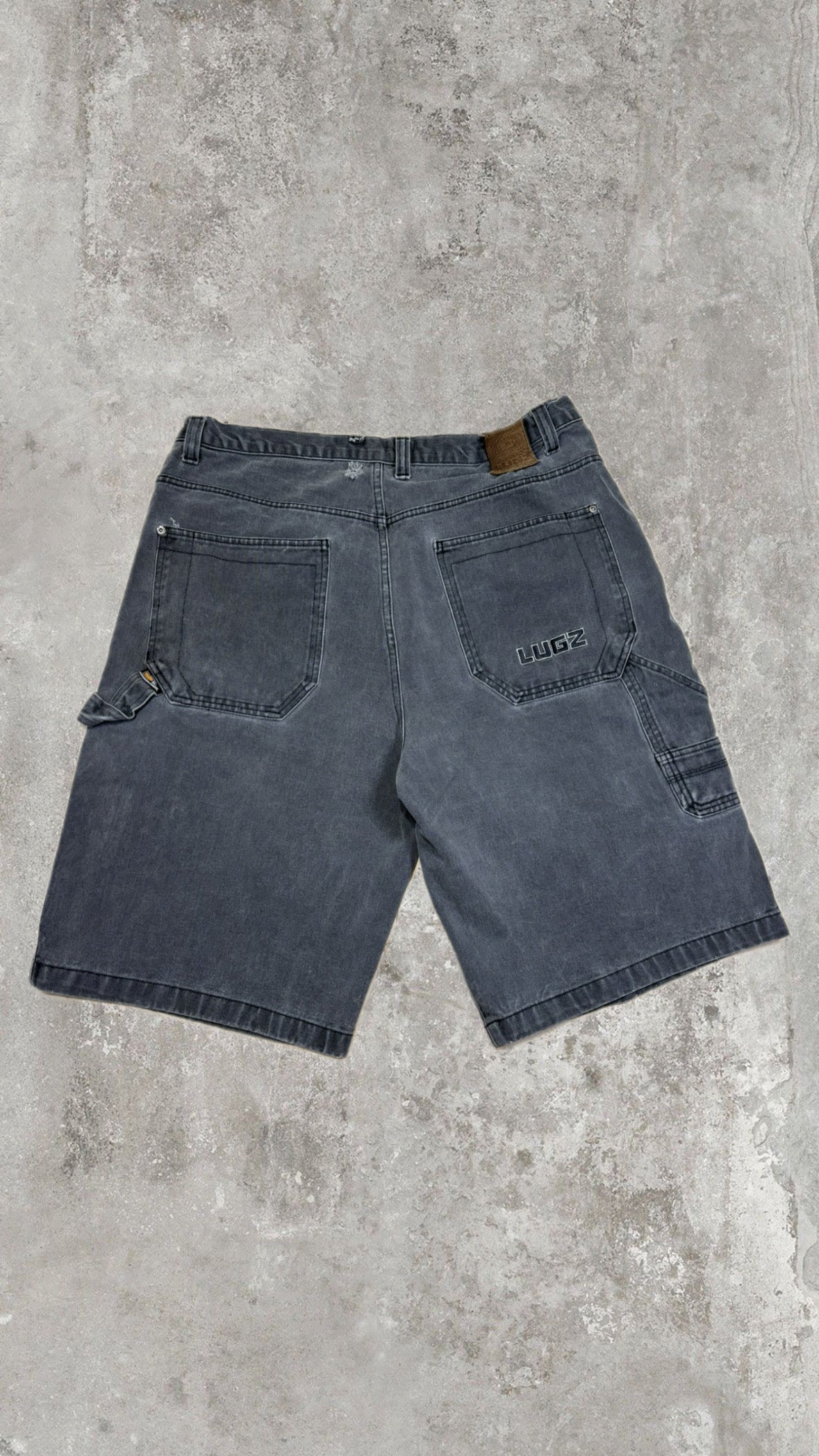 Bermuda Denim Carpenter Lugz Jernz Vintage Y2K Grigio