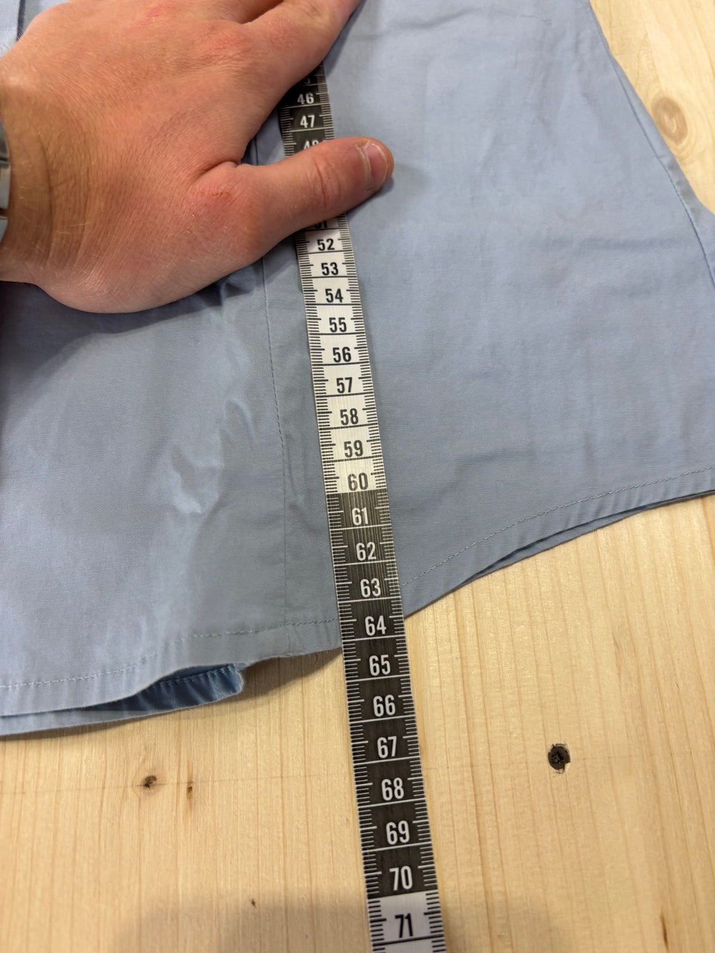 Camicia Donna Benetton Azzurra a Manica Lunga Vintage