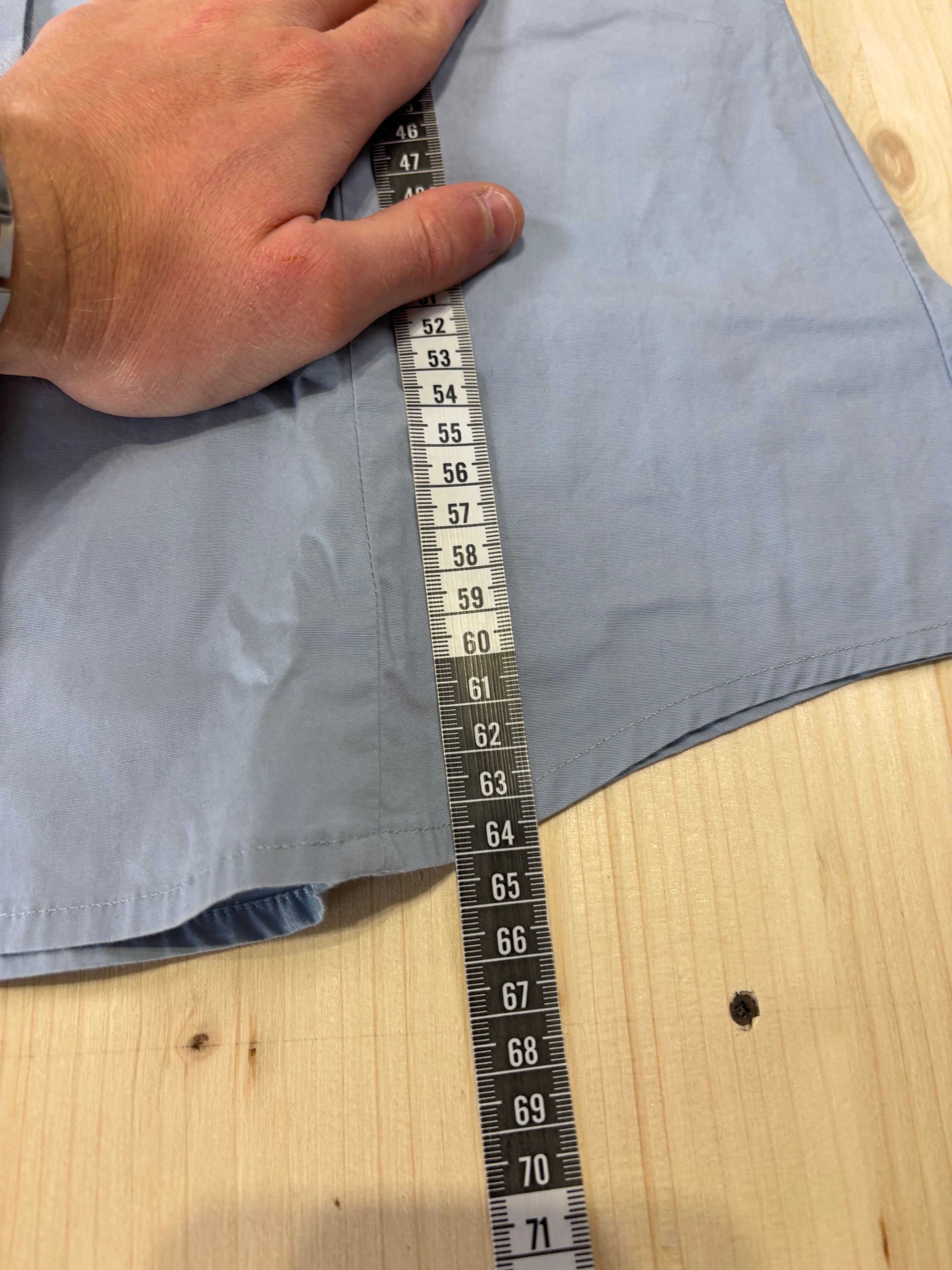 Camicia Donna Benetton Azzurra a Manica Lunga Vintage