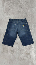Vintage Carhartt Denim Carpenter Shorts Dark Wash Workwear
