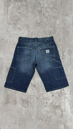 Vintage Carhartt Denim Carpenter Shorts Dark Wash Workwear