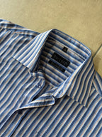 Burcordi Blue Striped Short Sleeve Shirt
