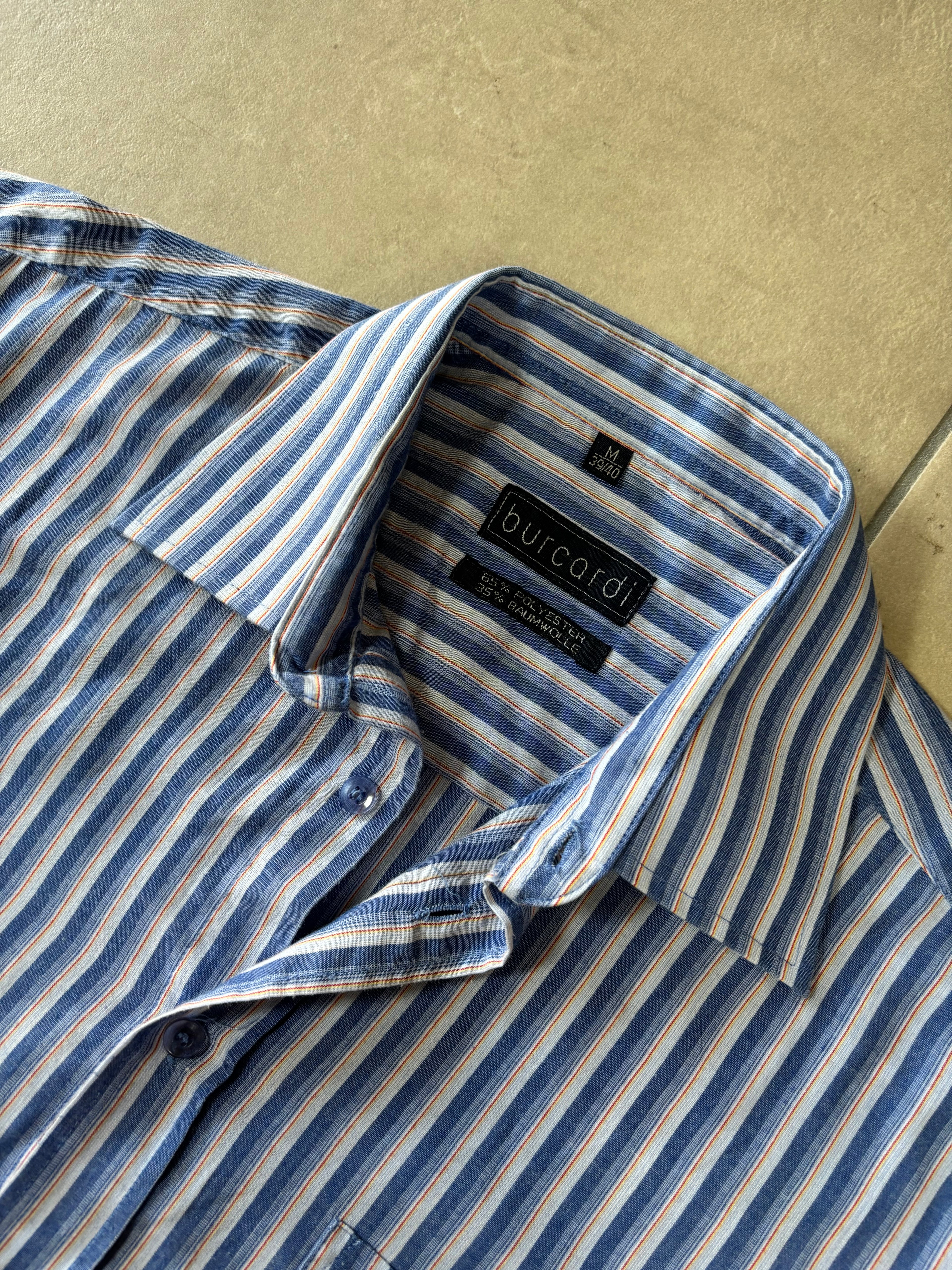 Burcordi Blue Striped Short Sleeve Shirt