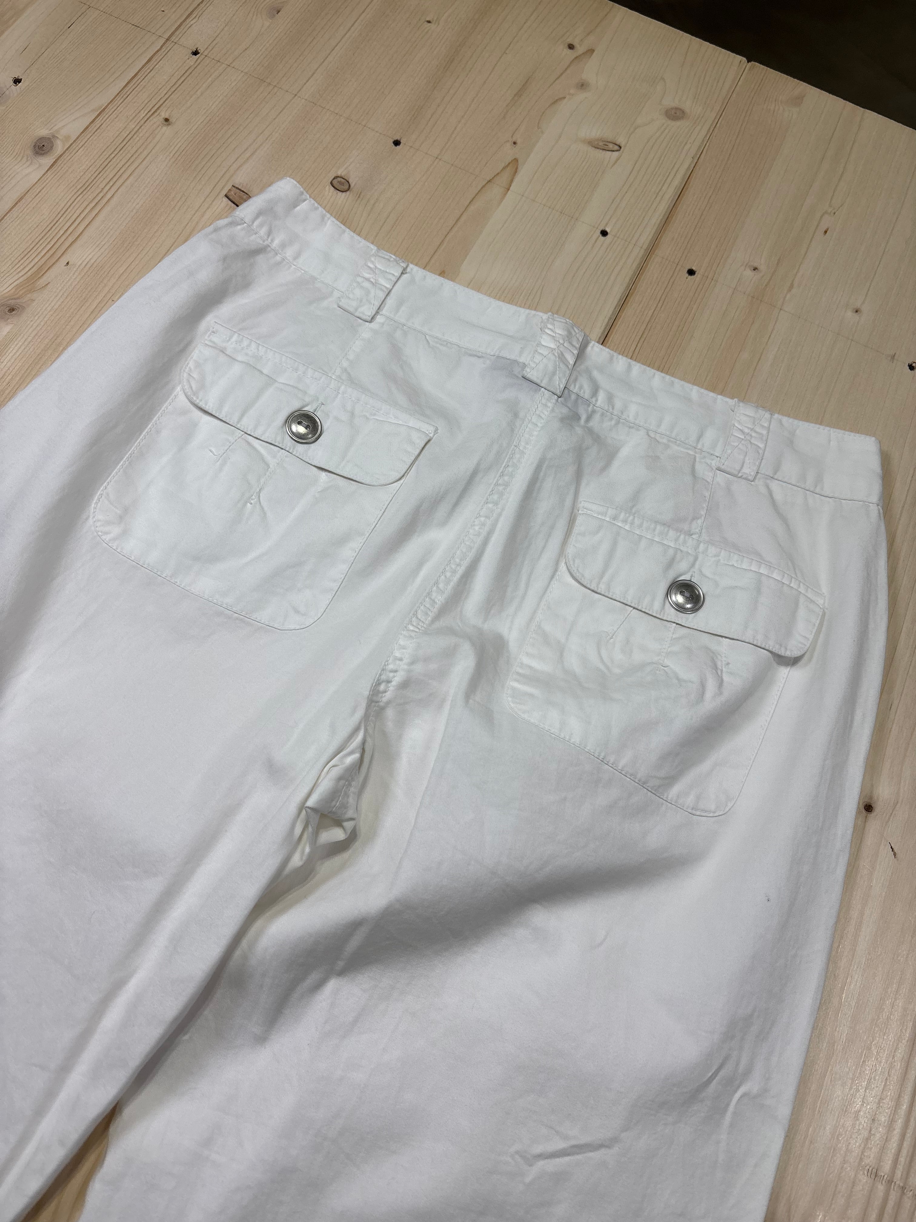 Pantalone Capri Donna Bianco Vintage