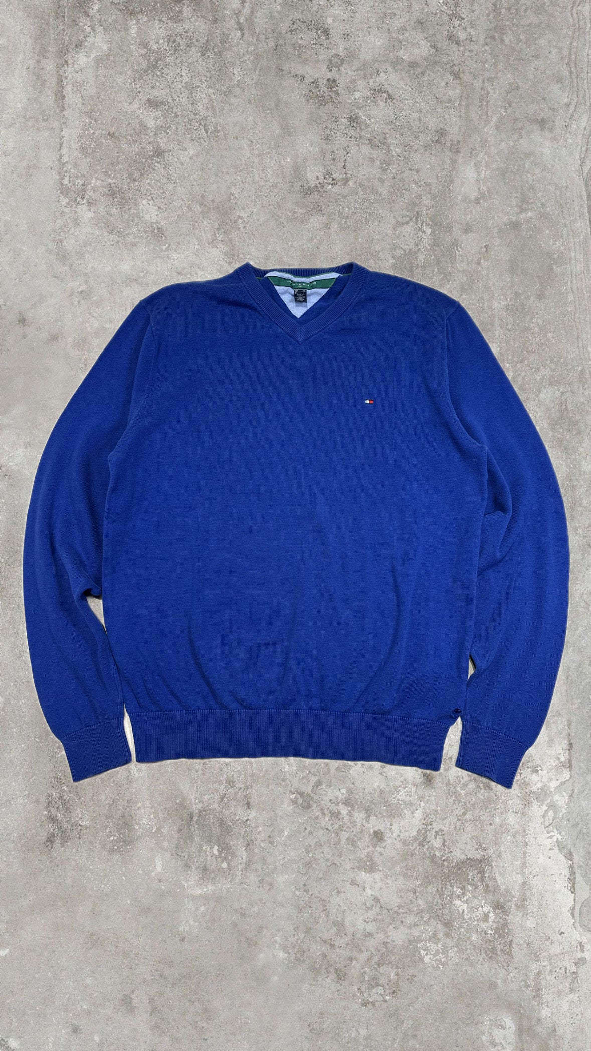 Vintage Tommy Hilfiger V-Neck Sweater – Royal Blue