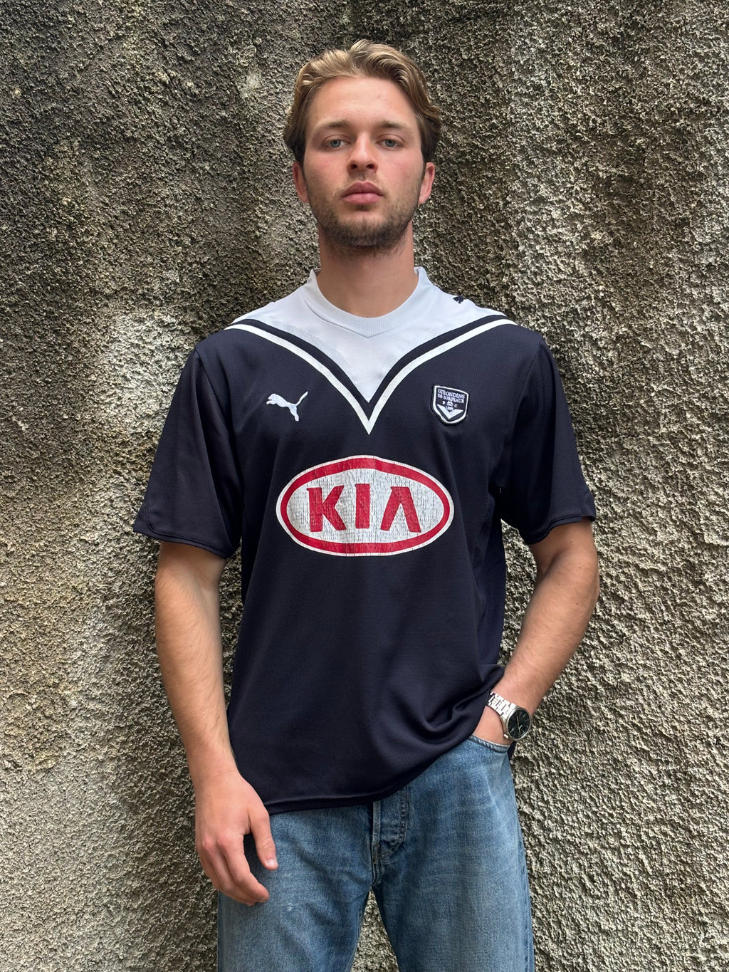 Maglia Bordeaux Home Puma KIA 2009/10 #7 Blu Navy