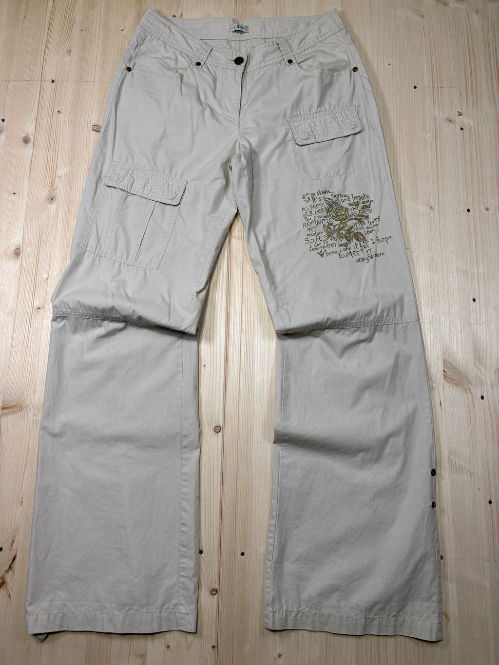 Pantalone Cargo Vintage Beige Oltre Donna