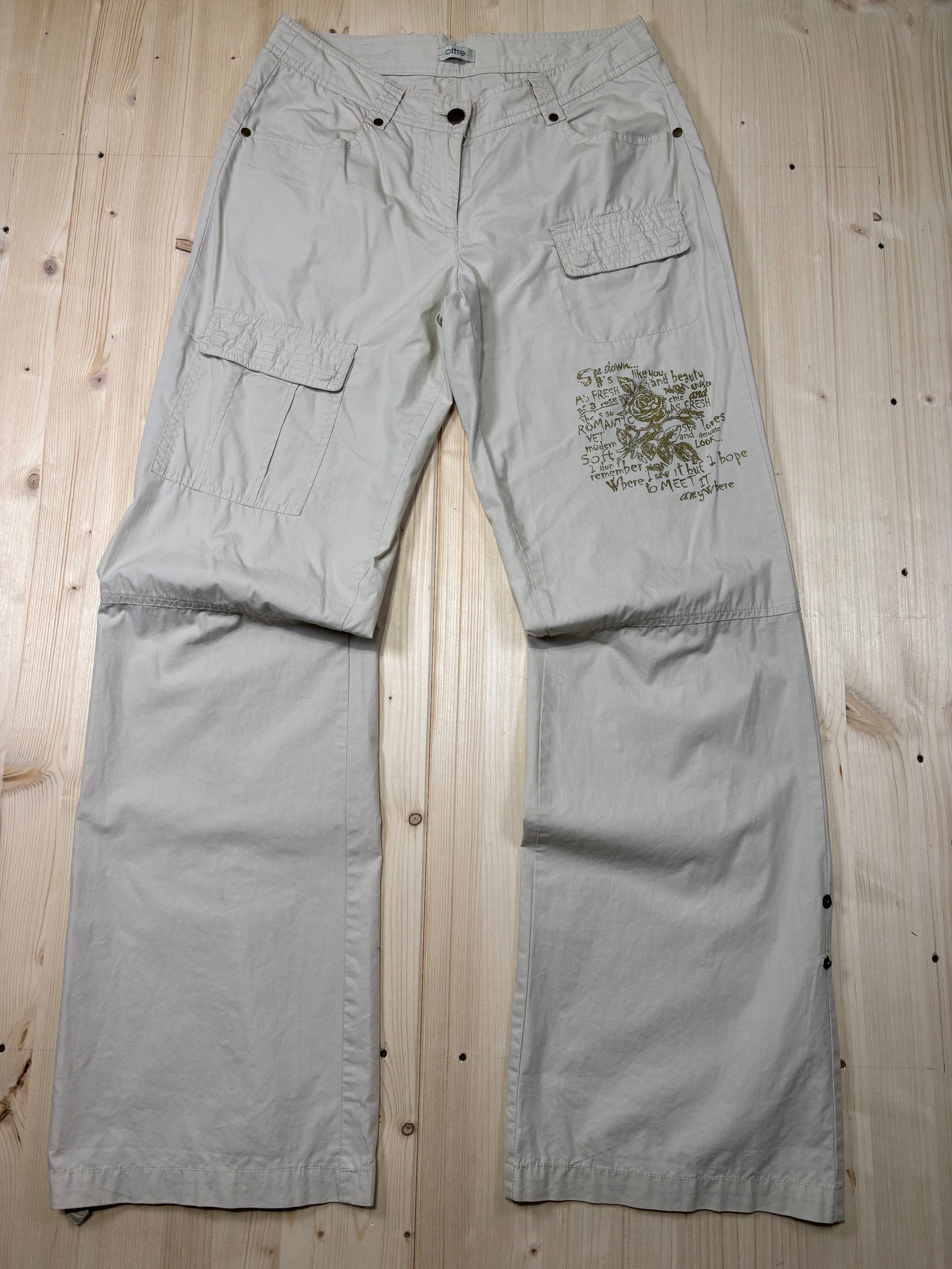 Pantalone Cargo Vintage Beige Oltre Donna