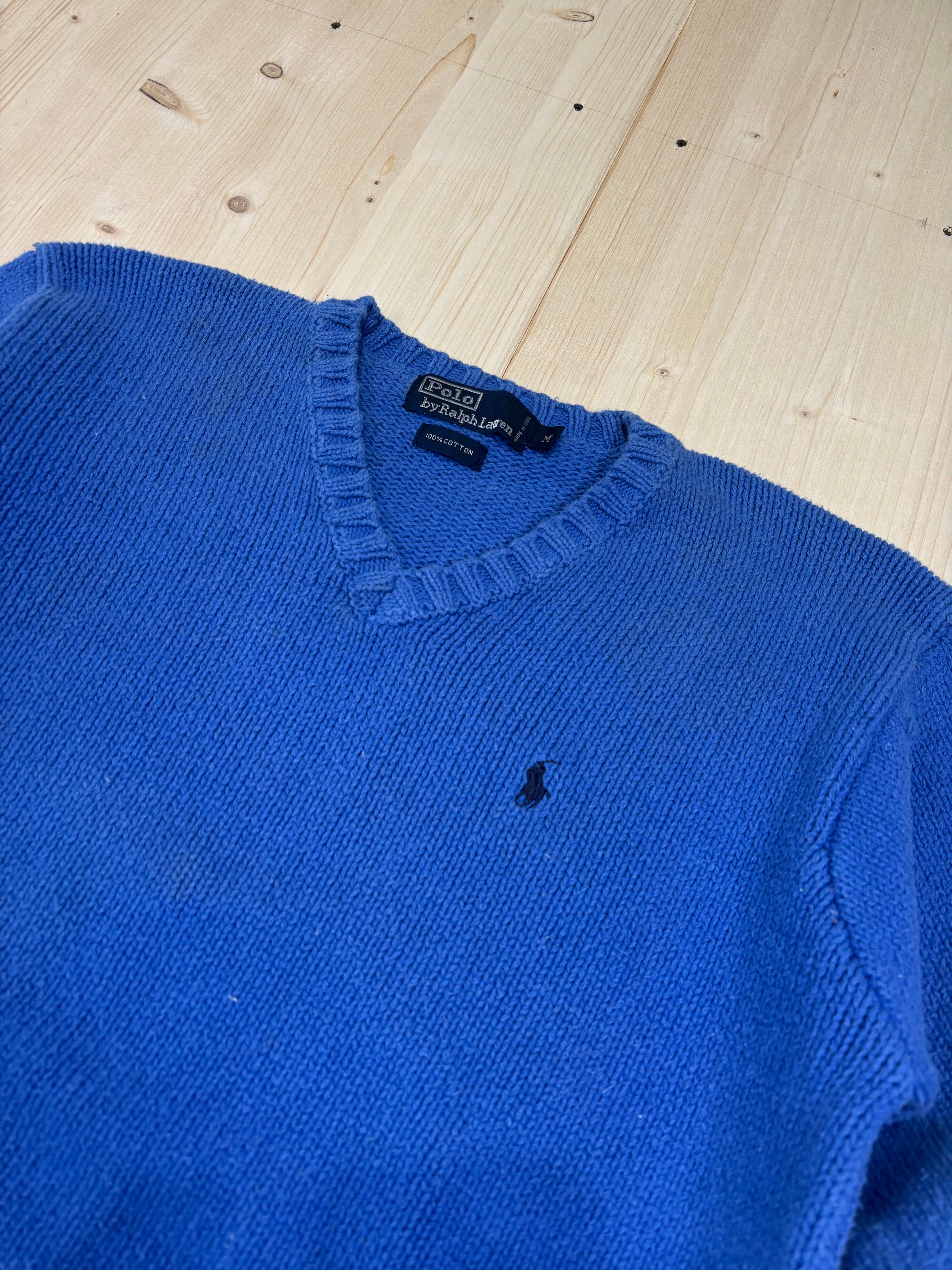 Polo Ralph Lauren V-Neck Knit Sweater - Blue