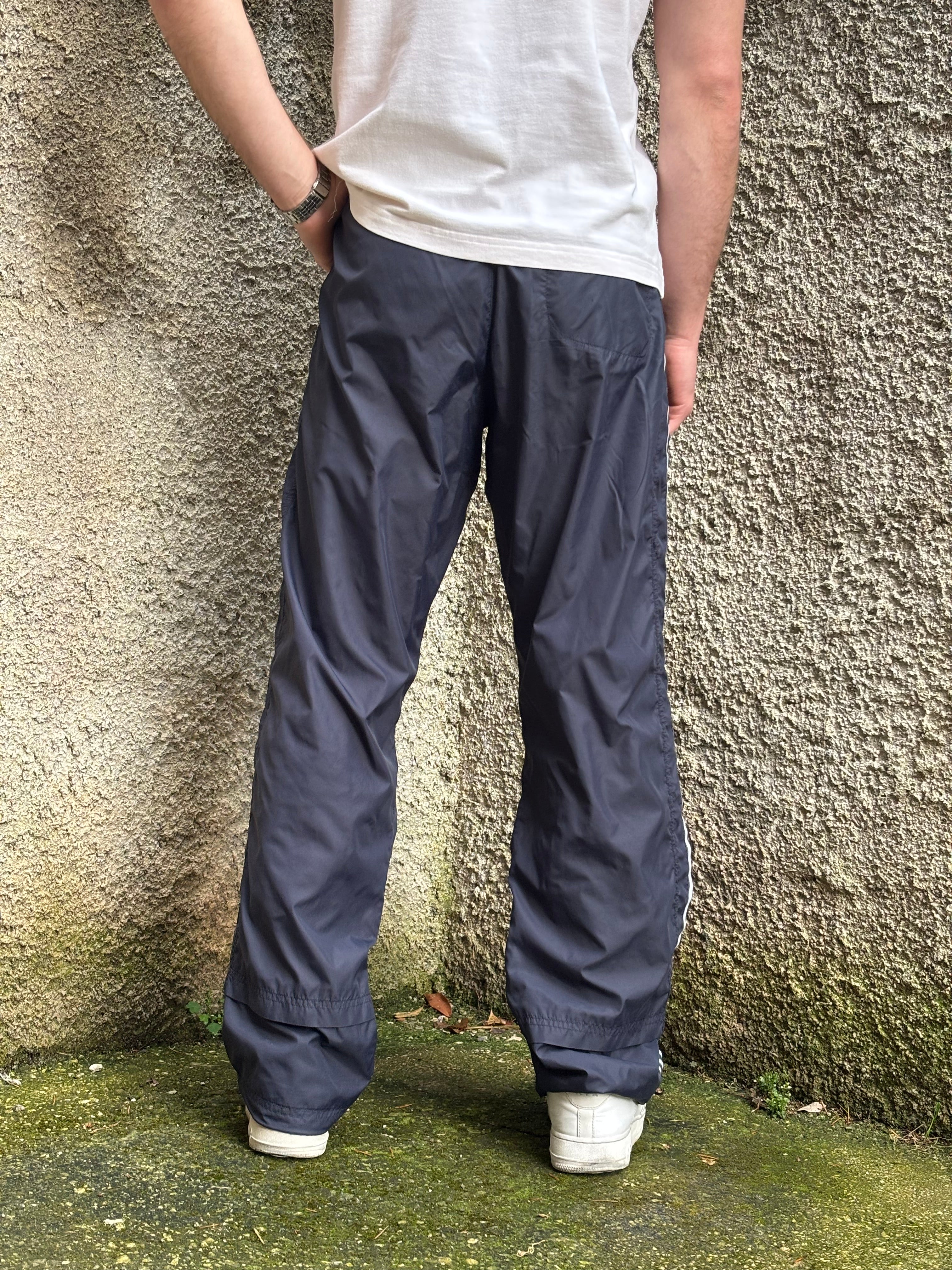 Adidas Vintage Track Pants Blu Navy Loose Fit