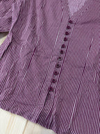 Camicia Donna a Righe Bordeaux Y2K Vintage