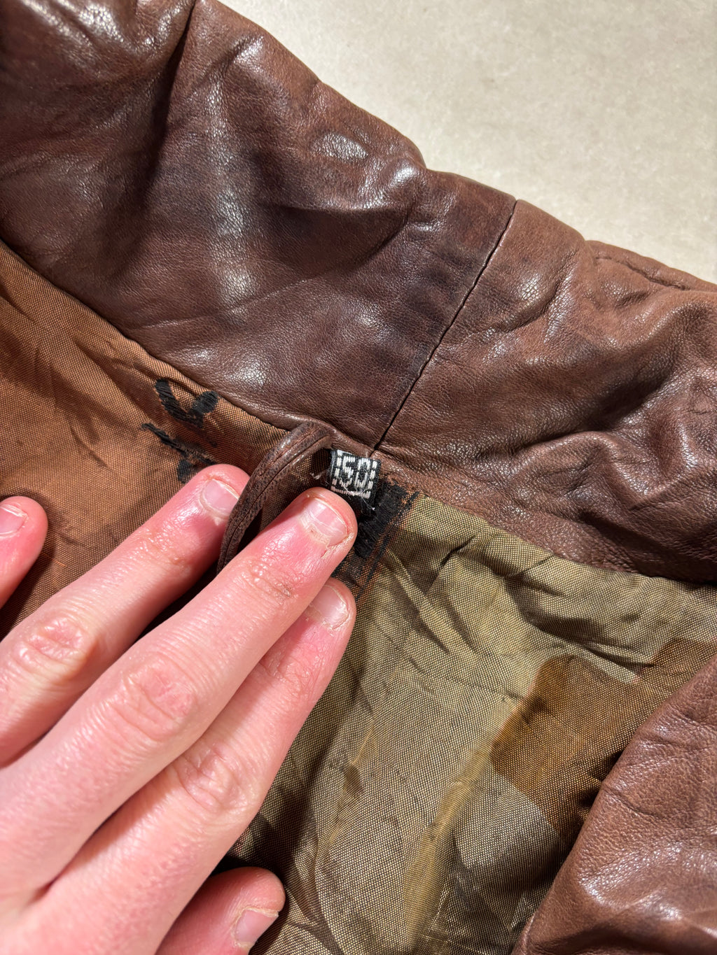 Bomber Vintage 80s in Pelle