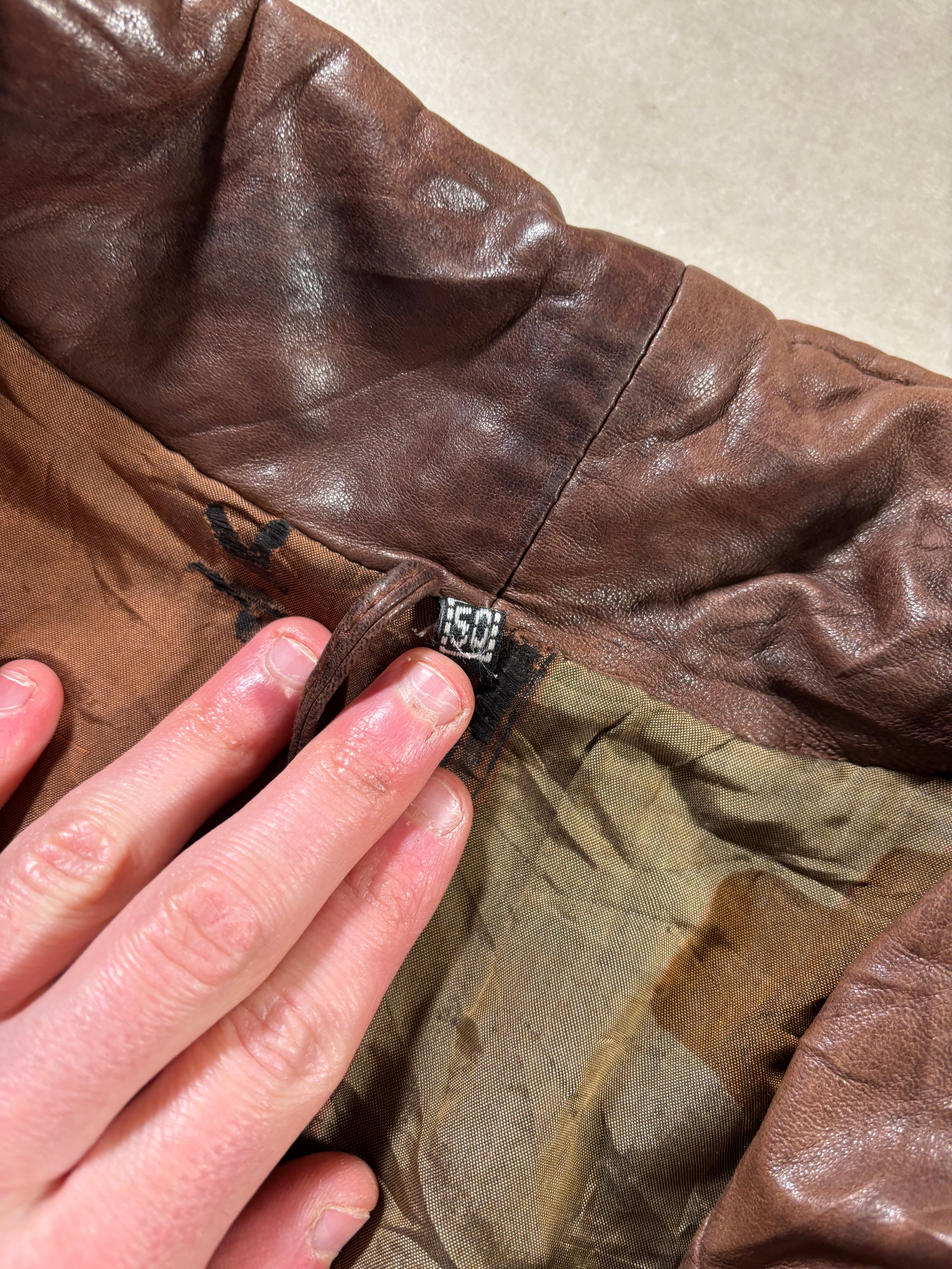 Bomber Vintage 80s in Pelle