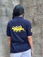 Polo Ralph Lauren Blu Notte con Maxi Stemma Giallo Oro