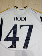 Maglia Real Madrid Home 2023/24 Adidas Rodi 47 Personalizzata