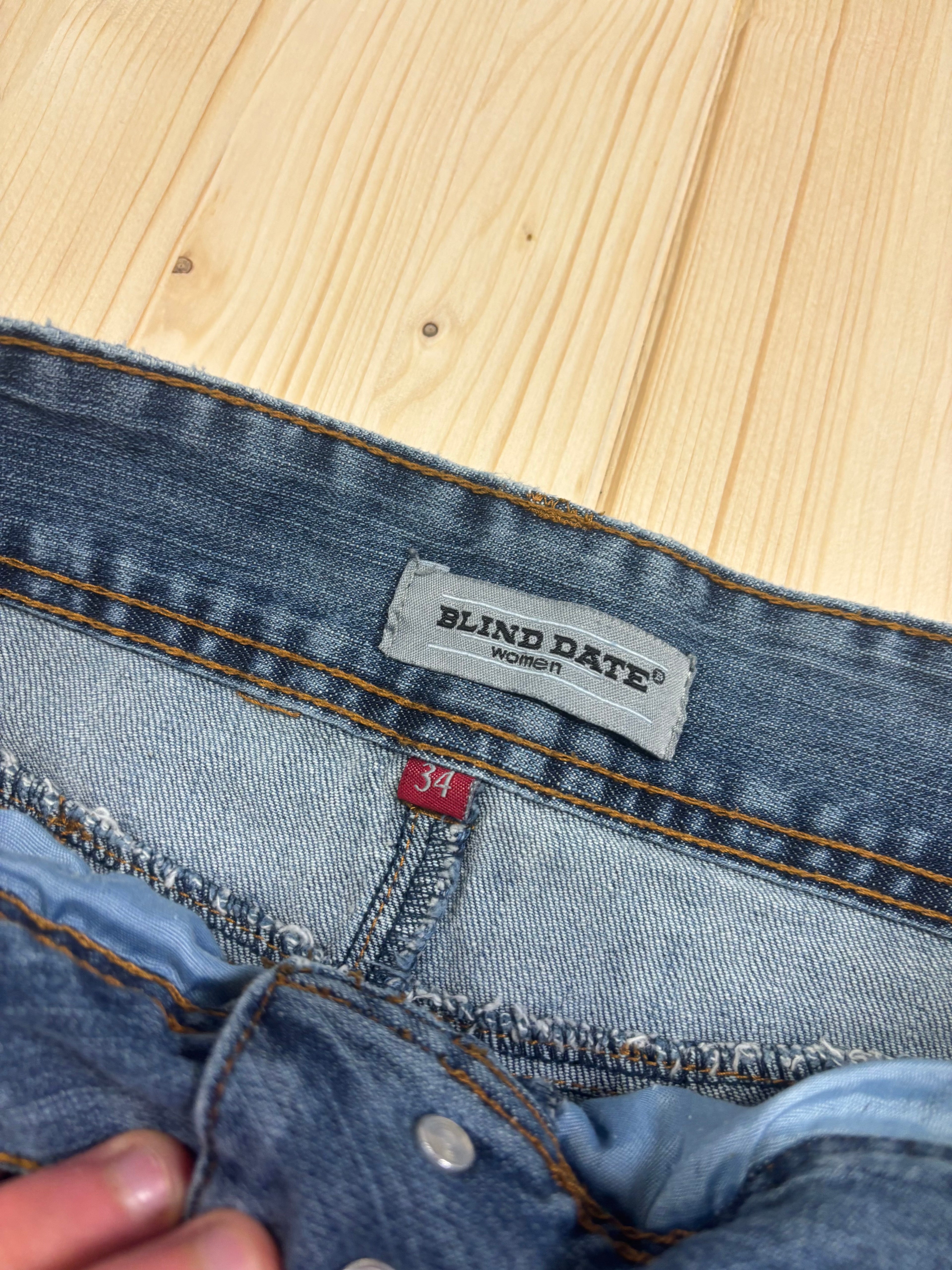 Gonna Vintage in Denim con Piega Laterale Y2K