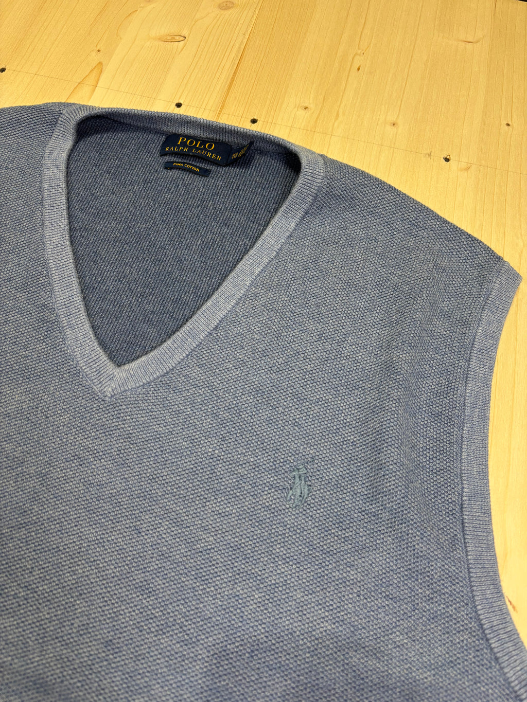 Polo Ralph Lauren Vintage Knit Vest – Light Blue
