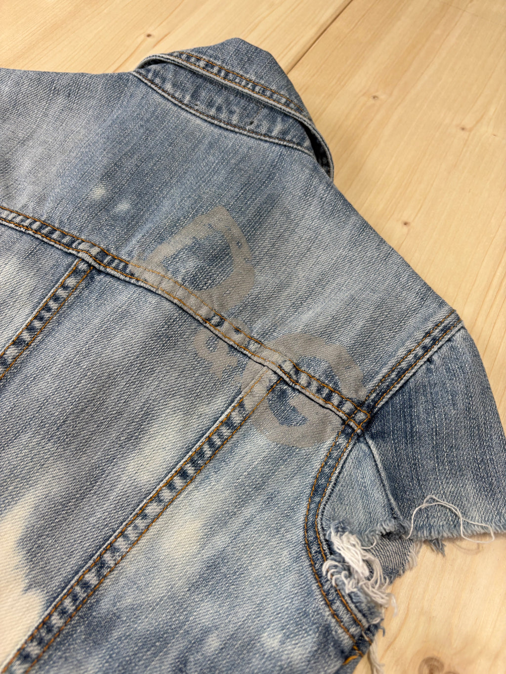Gilet Donna D&G Denim Smanicato Tie-Dye Vintage