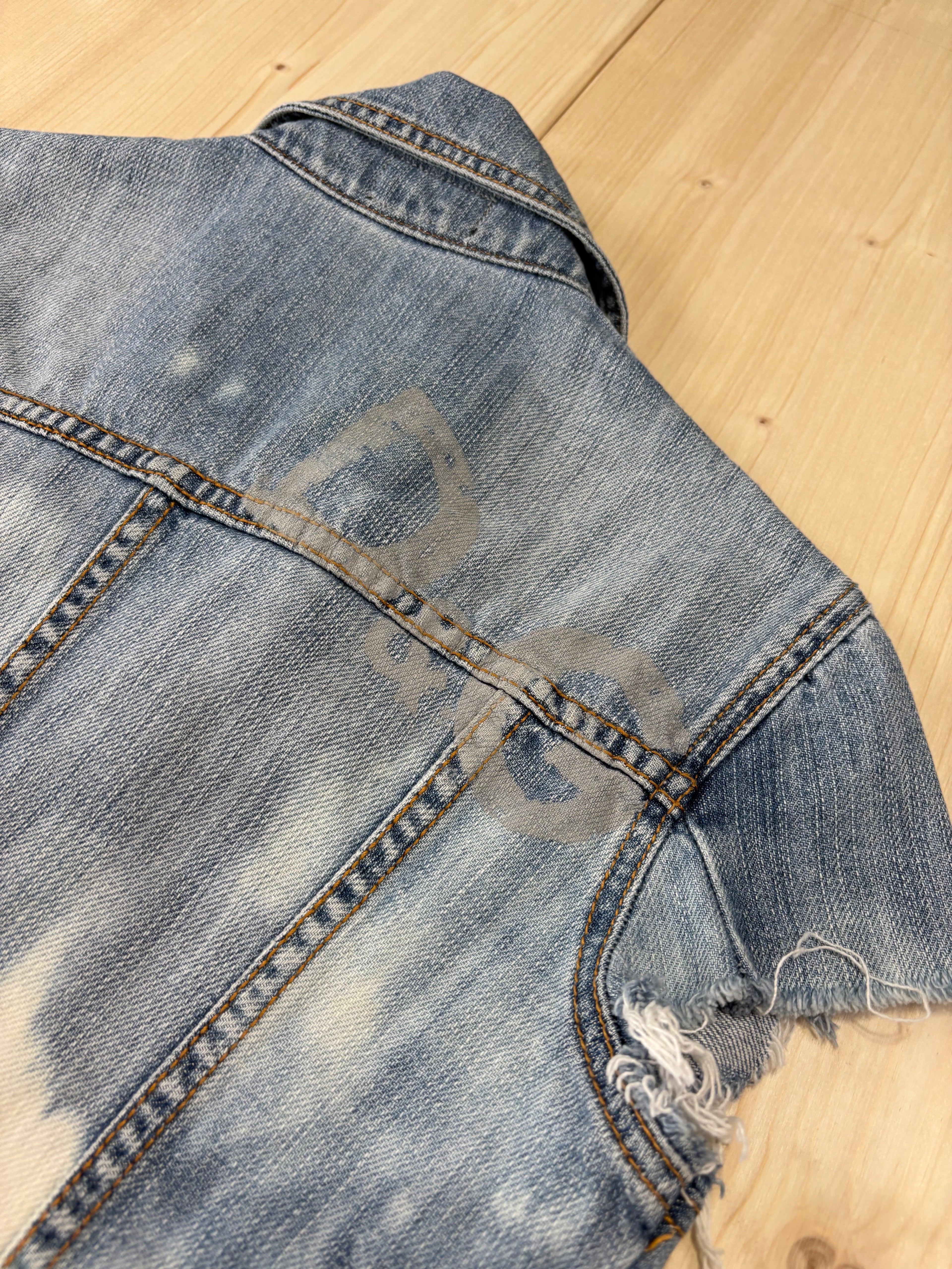 Gilet Donna D&G Denim Smanicato Tie-Dye Vintage