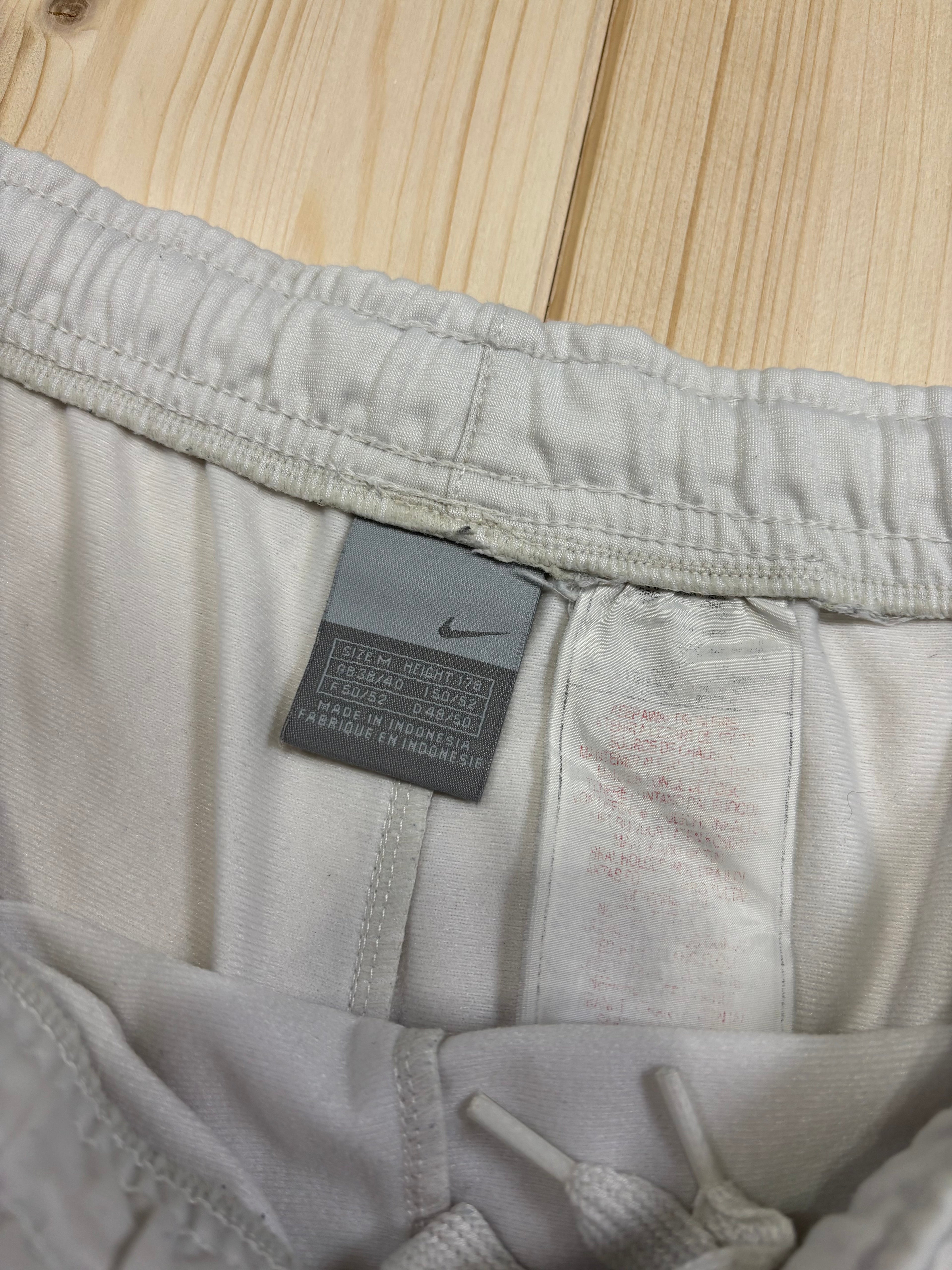Nike Vintage White Track Pants with Red Side Piping