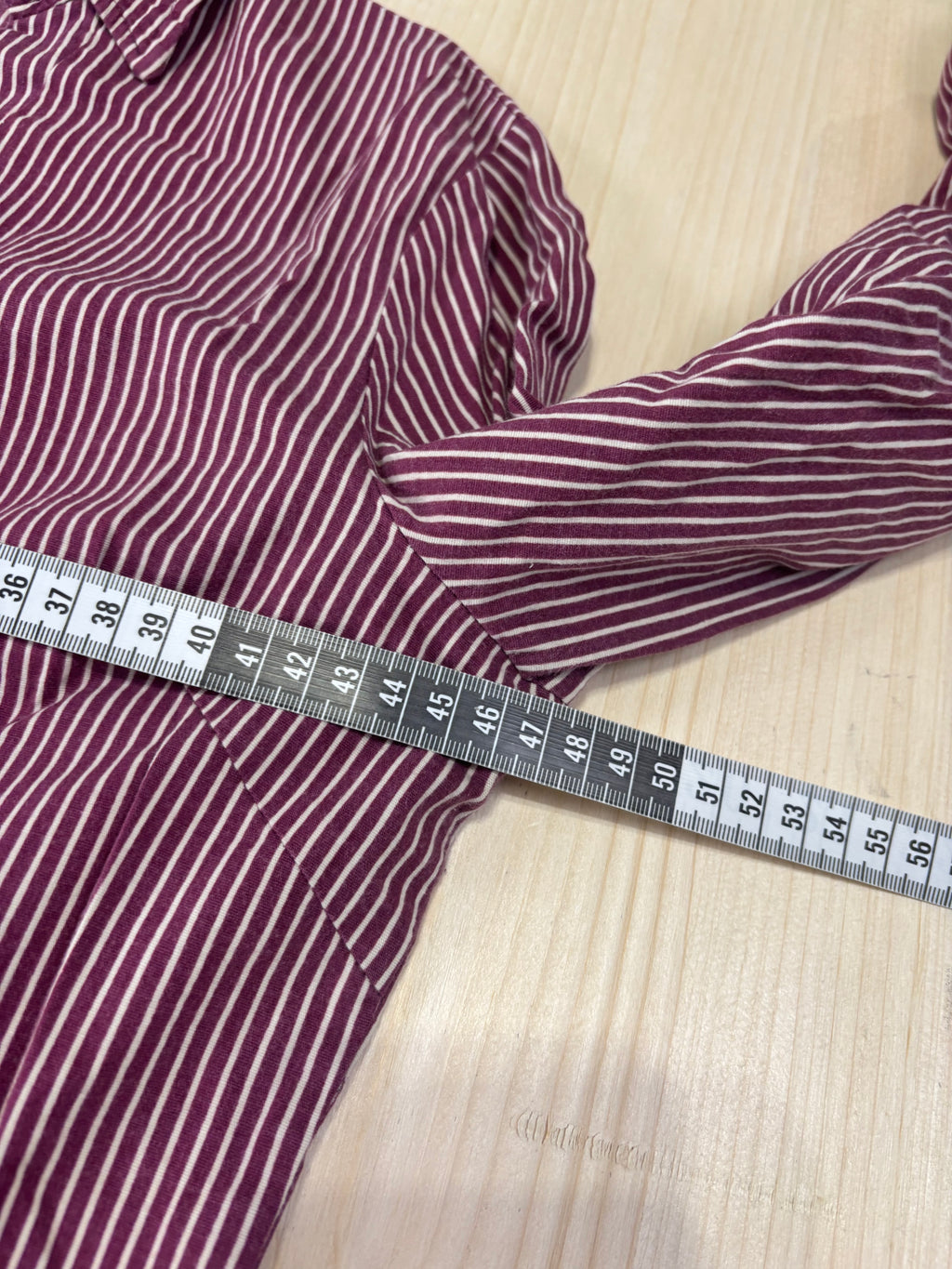 Camicia Donna a Righe Bordeaux Y2K Vintage